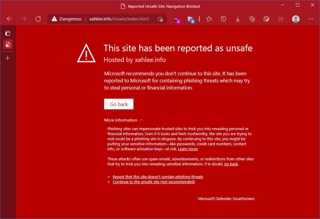 Microsoft block xahlee site 2021-06-14