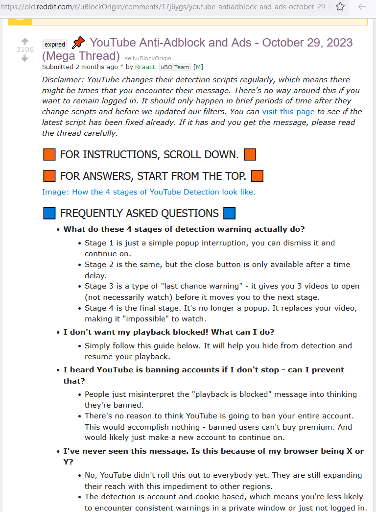 YouTube adblock reddit 2024-01-24