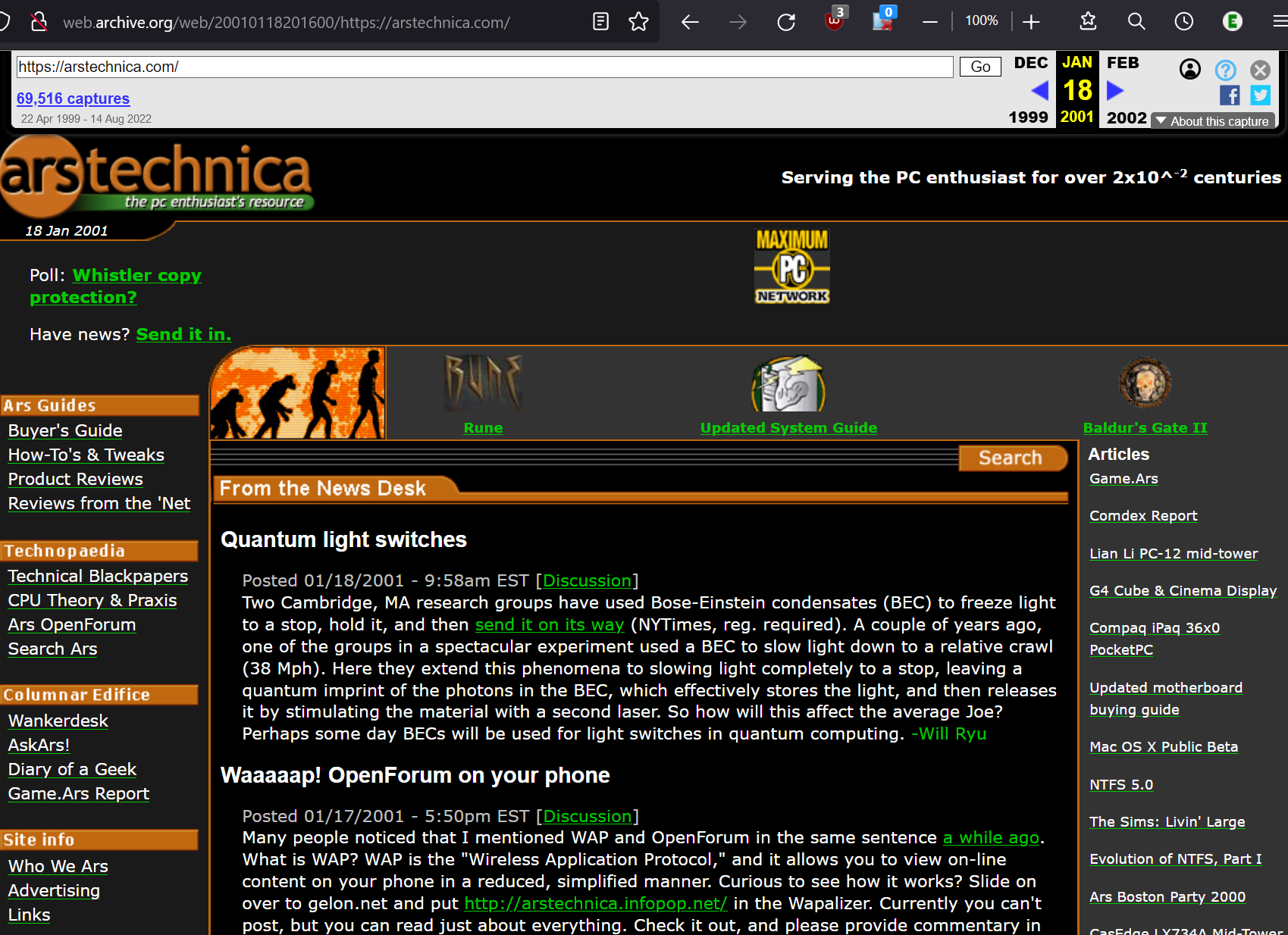 arstechnica.com 2001-01-18 2022-08-14