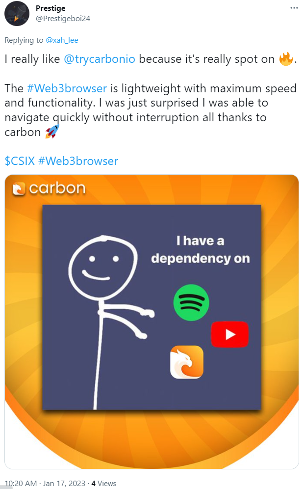 carbon browser scam 2023-01-17 5525