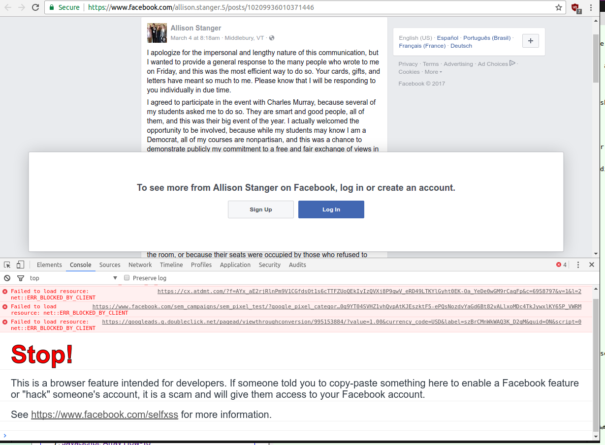 facebook browser console warning 2017-03-10