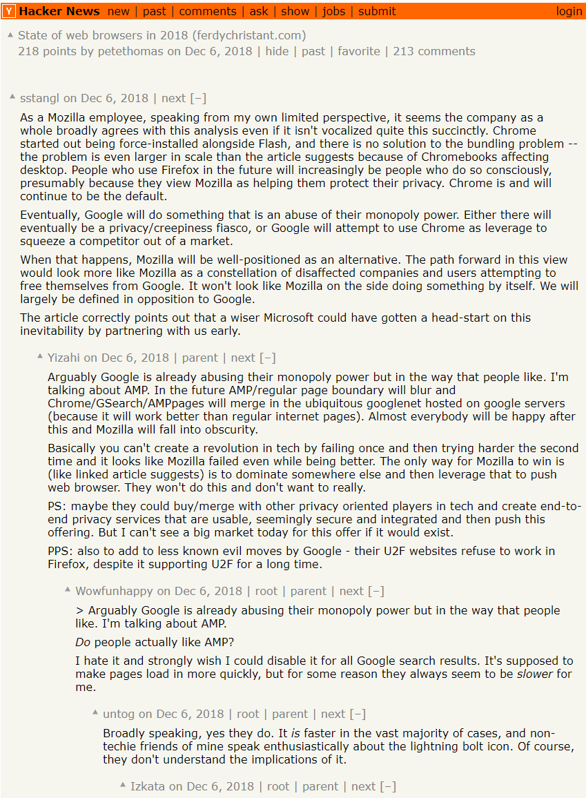 hacker news 2018-12-06 chrome browser