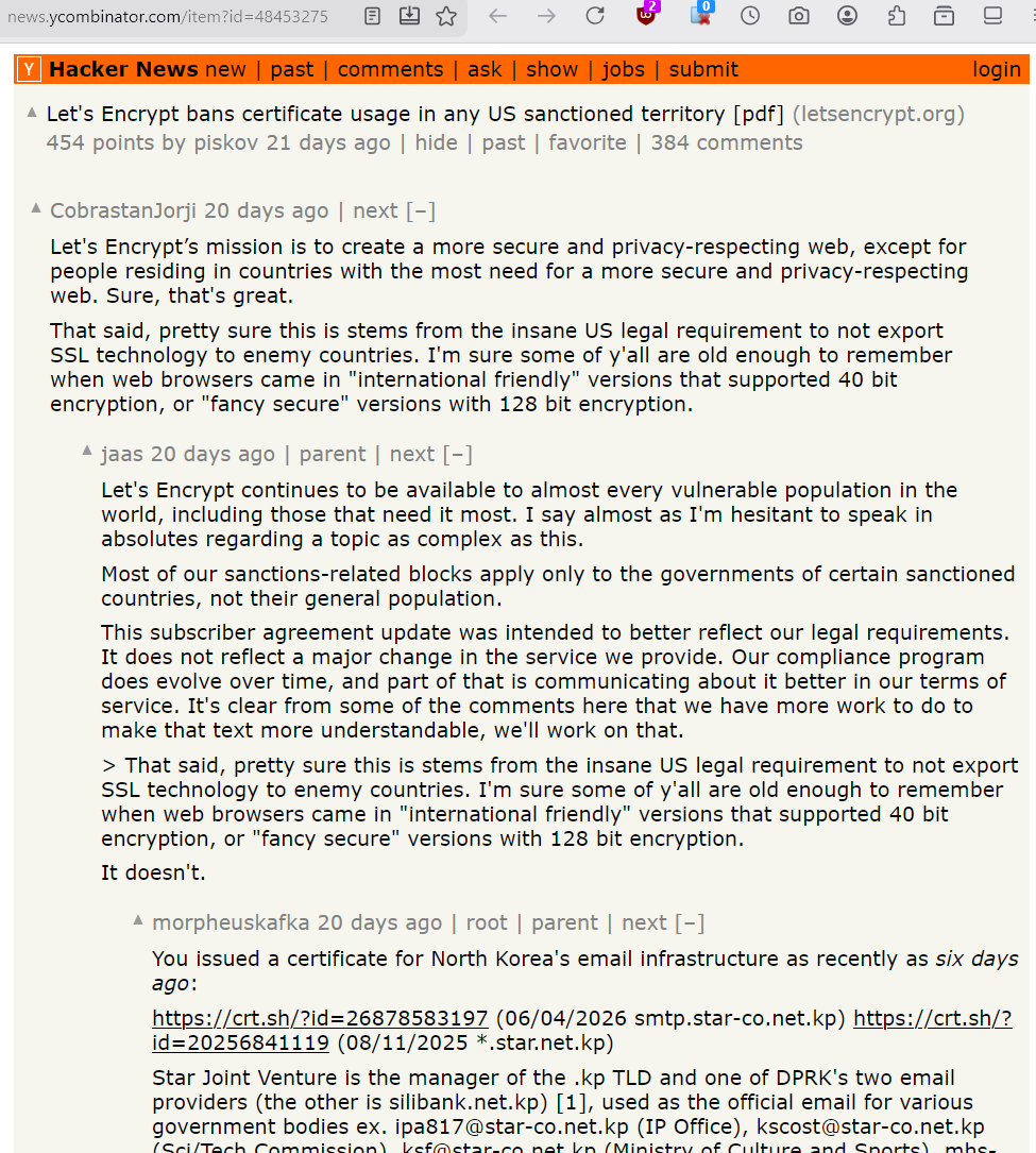 lets encrypt bans 2026-06-30 1733a ll