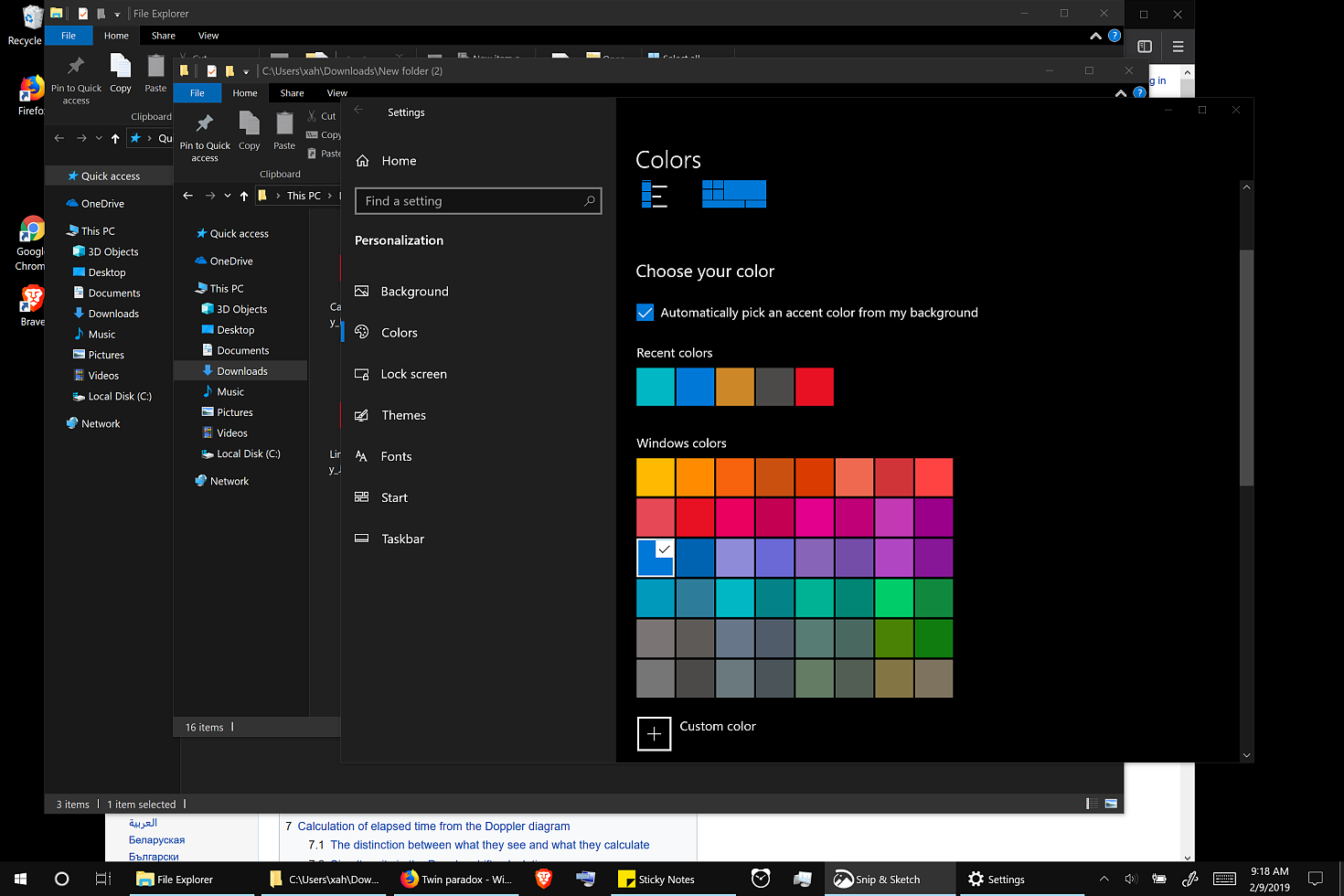 windows10 dark theme 2019-02-09 k59bs