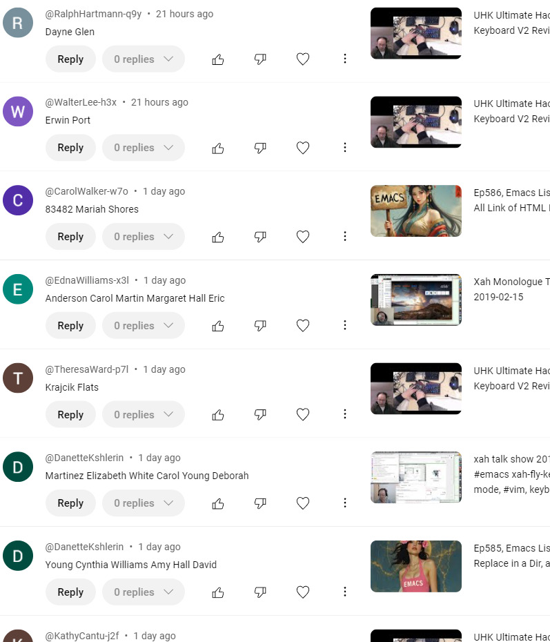 youtube person names spam 2024-09-25 sGSzn