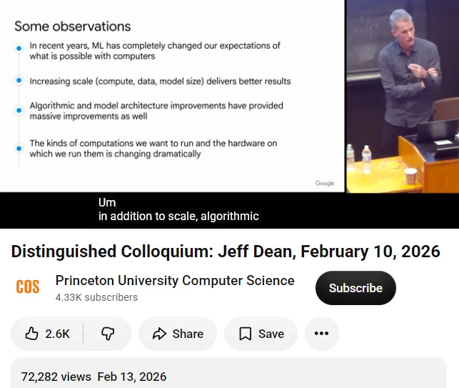 Jeff Dean at Princeton U 2026-08-11 200a1 ls