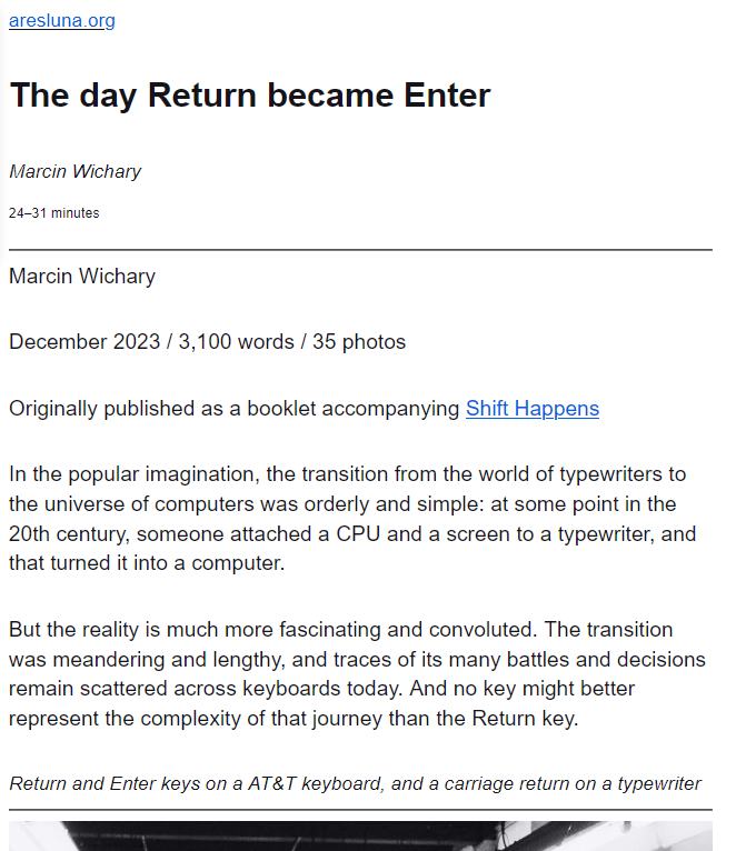 The day Return became Enter By Marcin Wichary 2026-04-13 34735