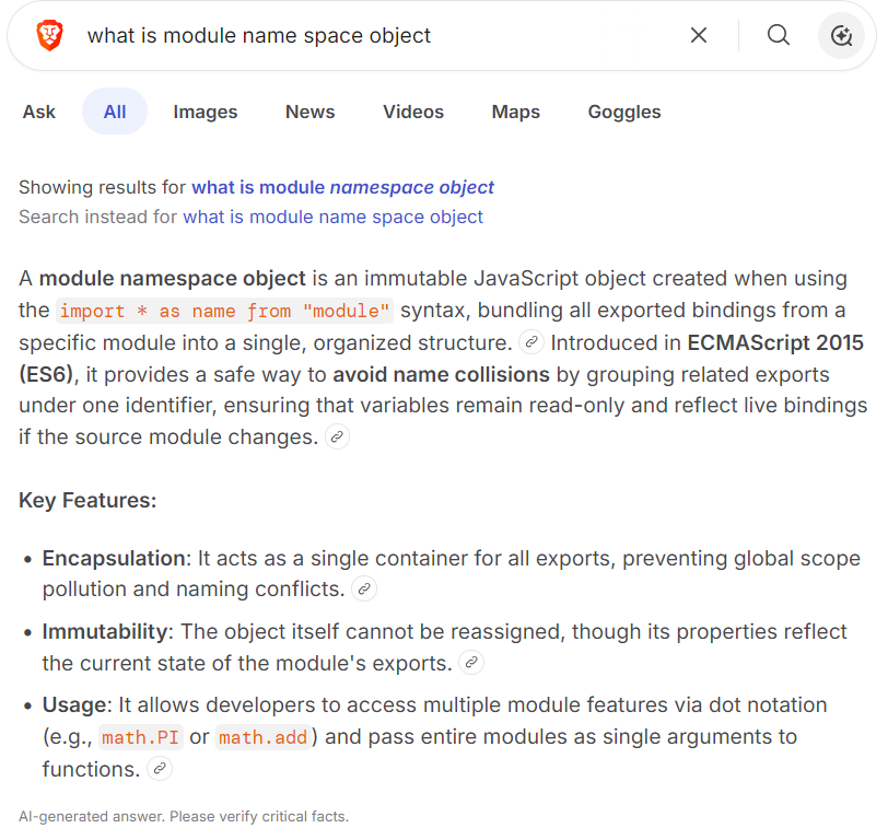 js module name space object 2026-07-15 16c9b ll